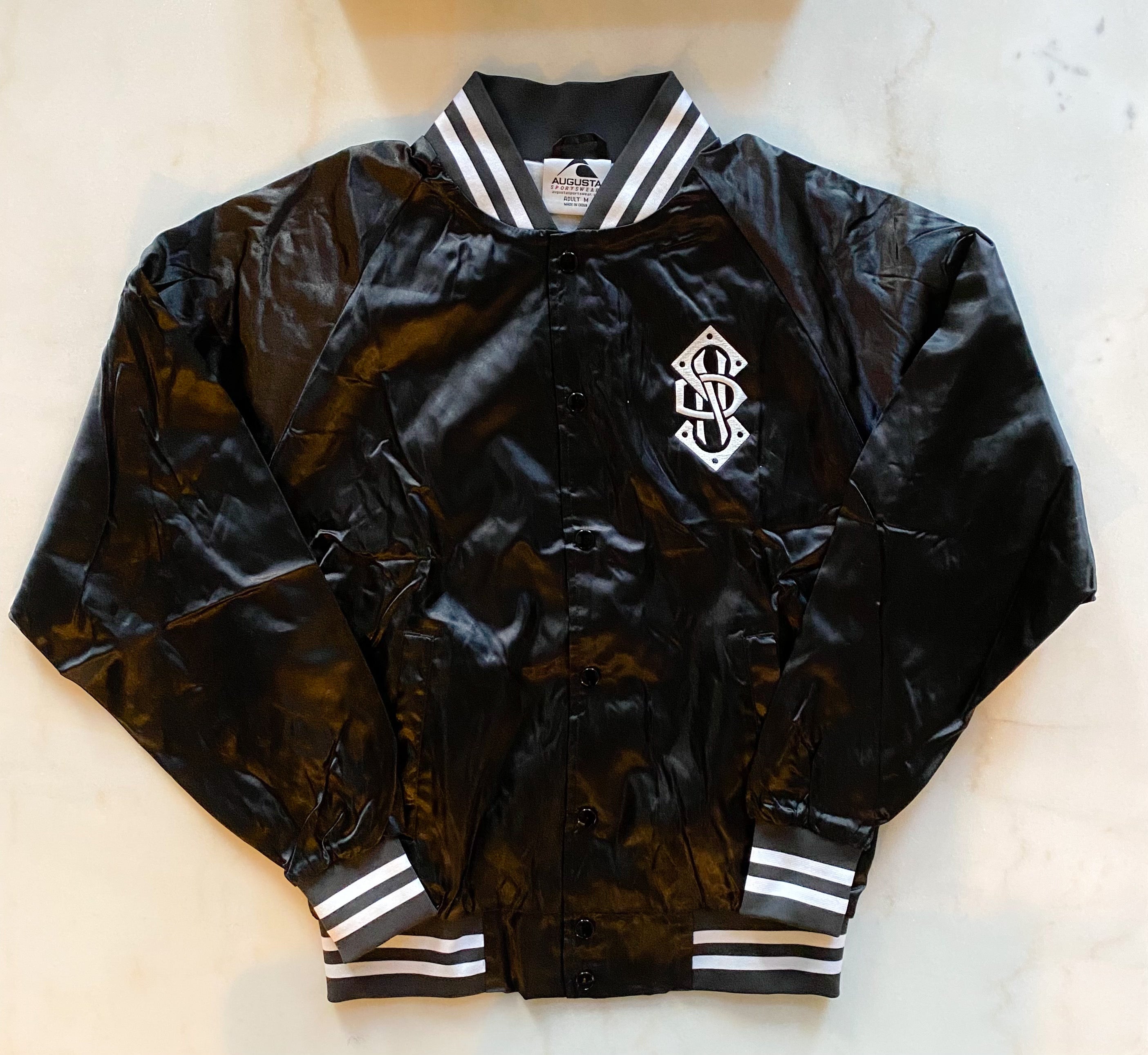 Black Varsity Bomber Jacket