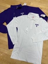 Load image into Gallery viewer, Long Sleeve Uniform Polo (purple/white)