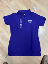 Load image into Gallery viewer, Short Sleeve Uniform Polo (purple/white)