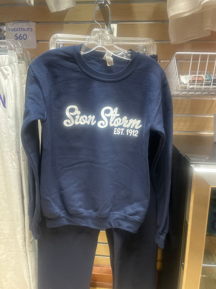 Navy Sion Storm Crewneck