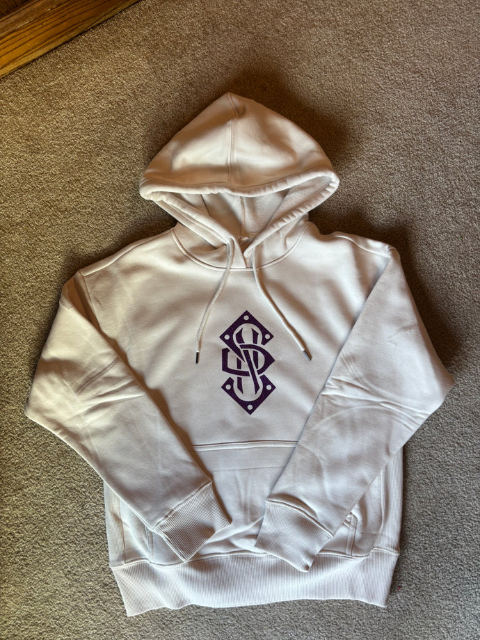 Cream Hoodie with Sion Glitter Insignia