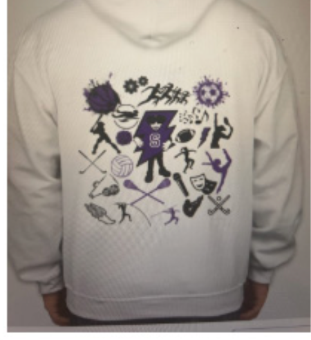 White Hoodie with Stormie and Sports