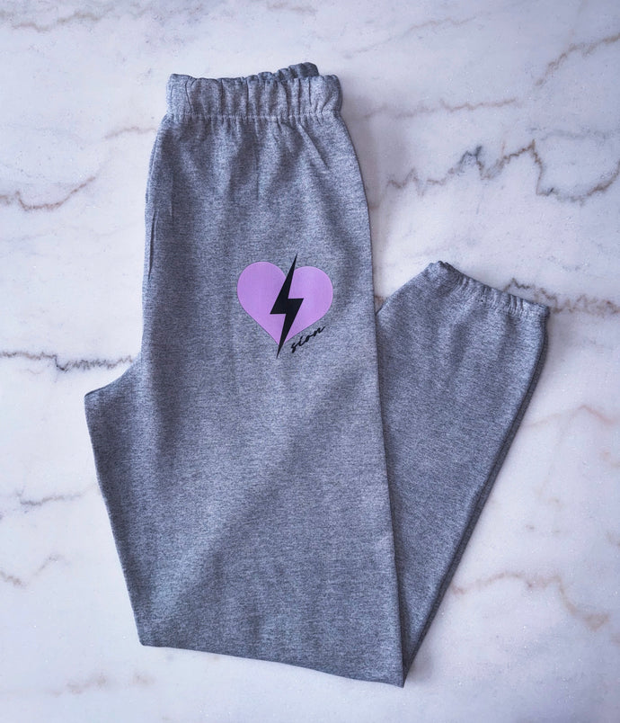 Gray Sweatpants with  Heart