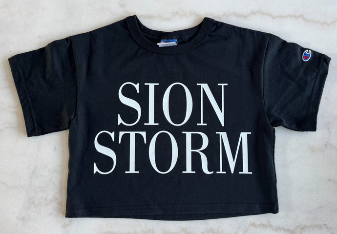 Black Sion Storm Crop Tee