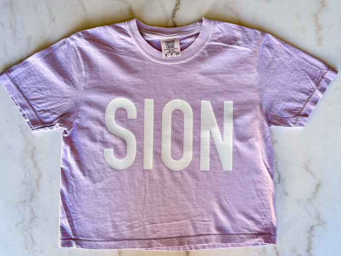 Lavender Sion Cropped Tee