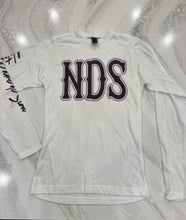 Load image into Gallery viewer, NDS Long Sleeved White Tee
