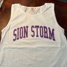 Load image into Gallery viewer, Sion Storm Varsity Text Tank Top
