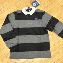 Load image into Gallery viewer, Gray and Black Long Sleeved Rugby
